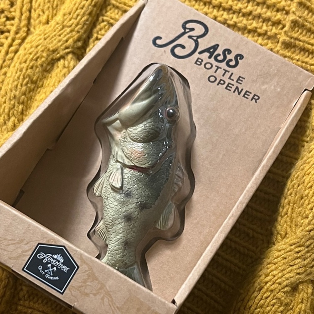 Bass Bottle Opener Fish Mouth Bottle Opener Novelty Fisherman Man Fathers Day